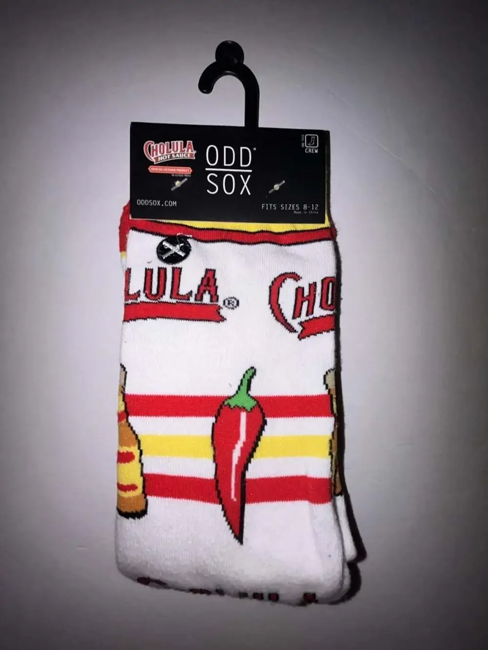 Odd Sox Cholula Hot Sauce Novelty Crew Socks
